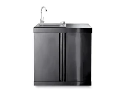 MyOutdoorKitchen Modul mit Spülbecken und Aufbewahrungsschrank Black Collection