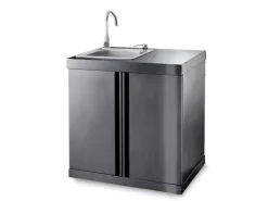 MyOutdoorKitchen Modul mit Spülbecken und Aufbewahrungsschrank Black Collection