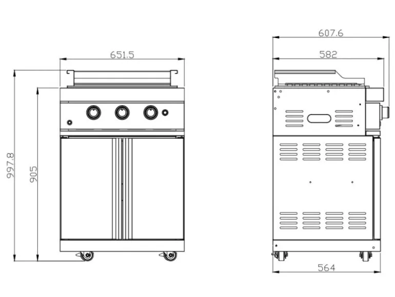 MyOutdoorKitchen Teppanyaki Modul Stainless Collection