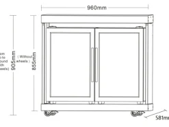 MyOutdoorKitchen Zweitüriger Modul-Kühlschrank Stainless Collection