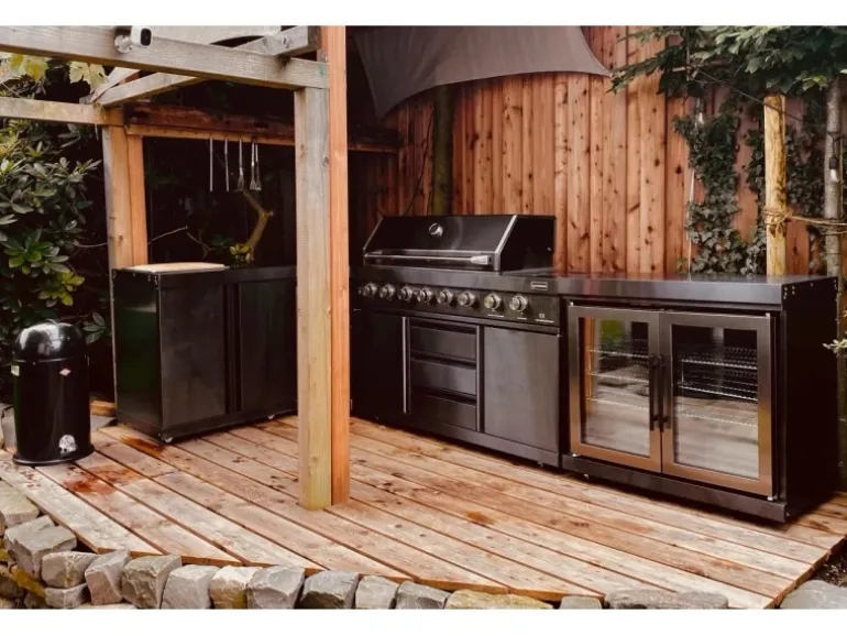 MyOutdoorKitchen Zweitüriger Modul-Kühlschrank Black Collection