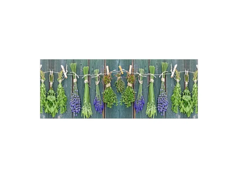 MySpotti Küchenrückwand Profix Cucina Kräuter Provence 160 x 60 cm Grün-Lila