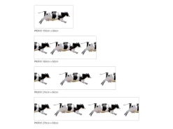 MySpotti Küchenrückwand Profix Cucina Fliegende Kuh 270 x 60 cm Schwarz-Weiß