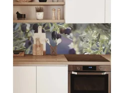 MySpotti Küchenrückwand Profix Cucina Olivenbaum 160 x 60 cm Blau-Grün
