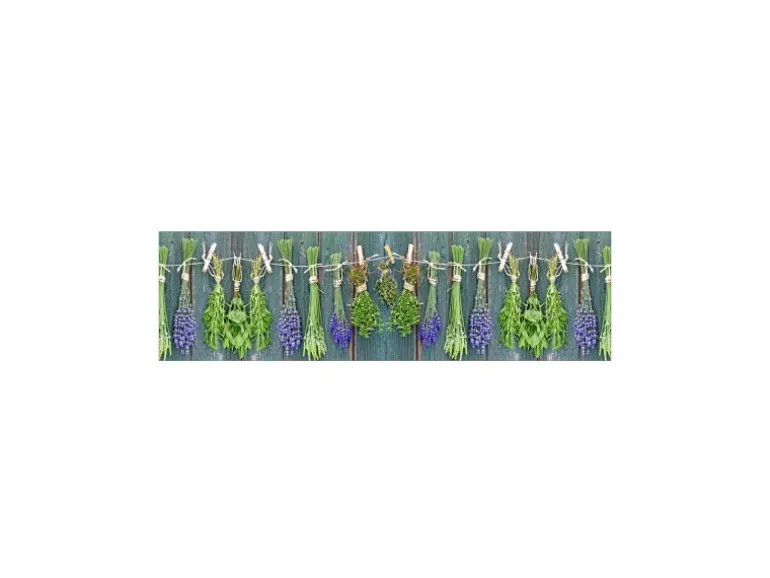 MySpotti Küchenrückwand Profix Cucina Kräuter Provence 210 x 60 cm Grün-Lila