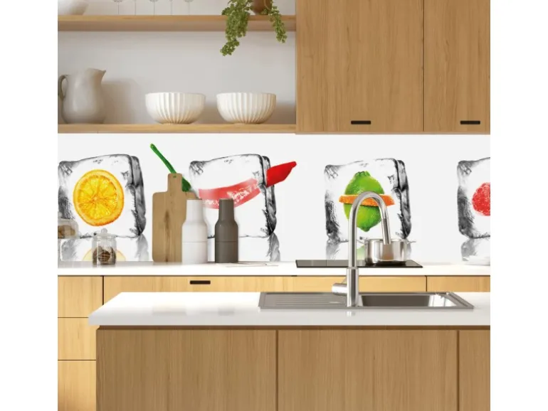 MySpotti Küchenrückwand Profix Cucina Eisfrüchte 210 x 60 cm Kristallklar