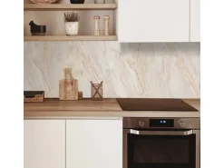 MySpotti Küchenrückwand Profix Cucina Mia 210 x 60 cm Beige-Weiß