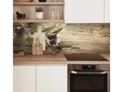 MySpotti Küchenrückwand Profix Cucina Mediterran 160 x 60 cm Braun-Grün