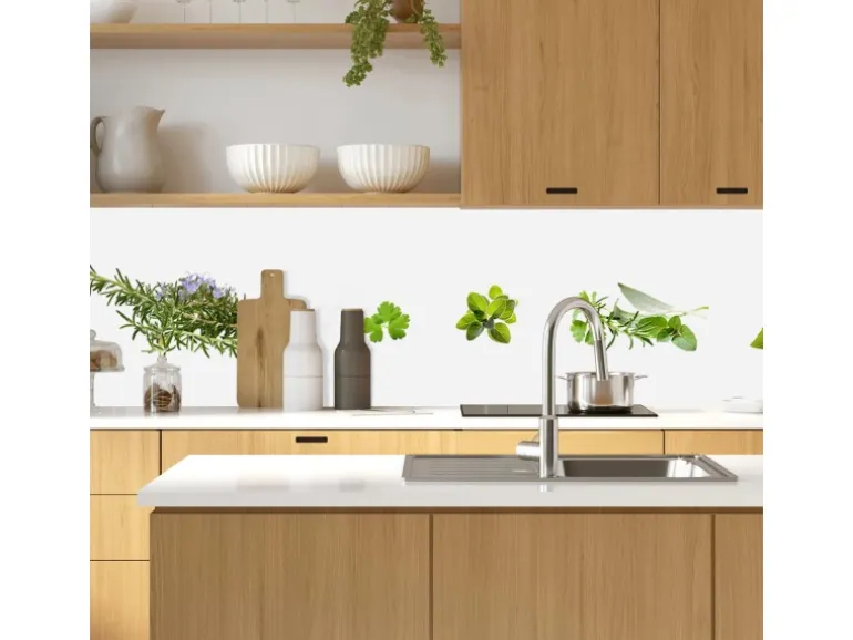 MySpotti Küchenrückwand Profix Cucina Kräuter 160 x 60 cm Minzgrün