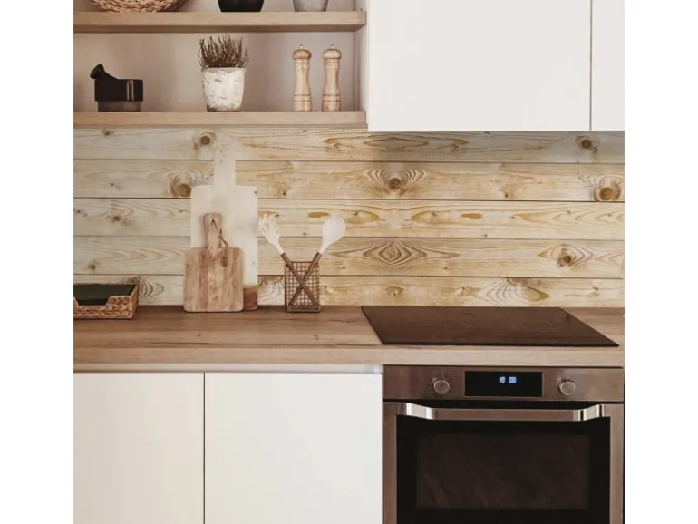 MySpotti Küchenrückwand Profix Cucina Gerhard 270 x 60 cm Holz Hell