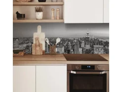 MySpotti Küchenrückwand Profix Cucina Lenni 210 x 60 cm Schwarz-Weiß