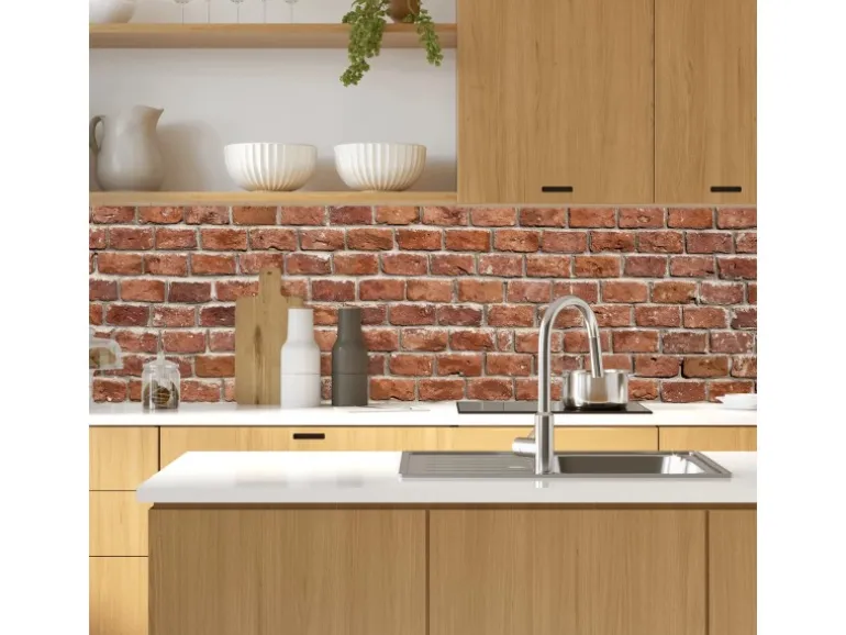 MySpotti Küchenrückwand Profix Cucina Brick Wall 100 cm x 60 cm Ziegelrot