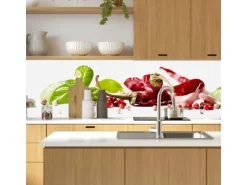 MySpotti Küchenrückwand Profix Cucina Herbs und Spice 210 x 60 cm Rot-Grün