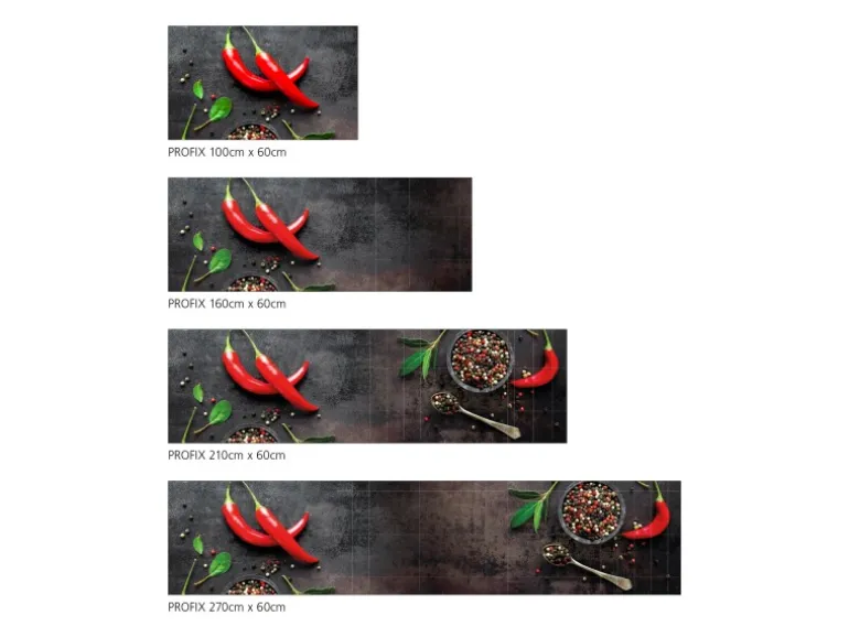 MySpotti Küchenrückwand Profix Cucina Hot Chili 270 x 60 cm Paprika