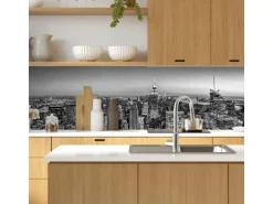 MySpotti Küchenrückwand Profix Cucina Lenni 270 x 60 cm Schwarz-Weiß