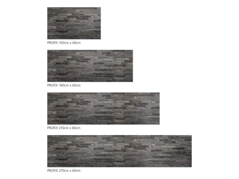 MySpotti Küchenrückwand Profix Cucina Black Brick 100 x 60 cm Stein Anthrazit