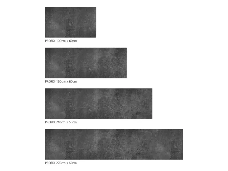 MySpotti Küchenrückwand Profix Cucina Concrete Black 210 x 60 cm Dunkelgrau