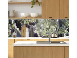 MySpotti Küchenrückwand Profix Cucina Olivenbaum 270 x 60 cm Lila-Blau