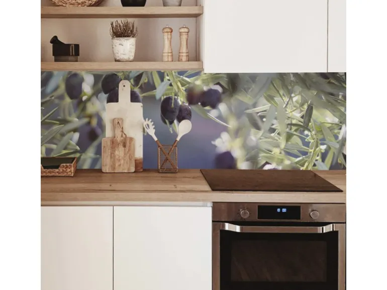MySpotti Küchenrückwand Profix Cucina Olivenbaum 270 x 60 cm Lila-Blau