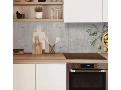 MySpotti Küchenrückwand Profix Cucina Olive und Concrete 210 x 60 cm Olivengrün