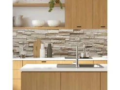 MySpotti Küchenrückwand Profix Cucina Rustical Bricks 160 x 60 cm Stein Hell