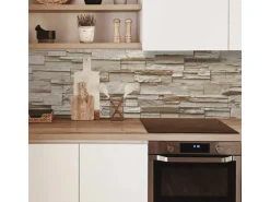 MySpotti Küchenrückwand Profix Cucina Rustical Bricks 160 x 60 cm Stein Hell