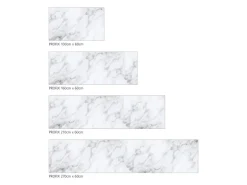 MySpotti Küchenrückwand Profix Cucina Patricia 270 x 60 cm Weiß-Marmoriert