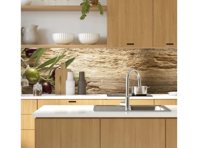 MySpotti Küchenrückwand Profix Cucina Mediterran 210 x 60 cm Braun-Grün