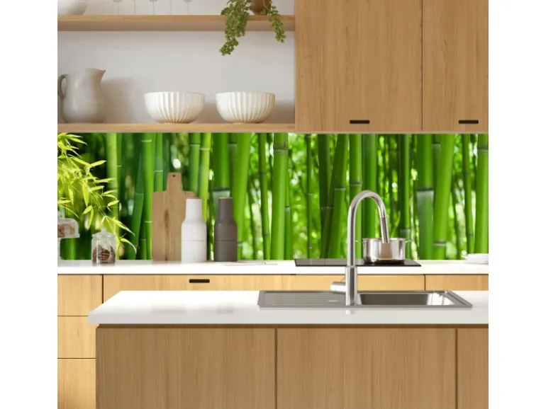 MySpotti Küchenrückwand Profix Cucina Bambus 160 x 60 cm Grün