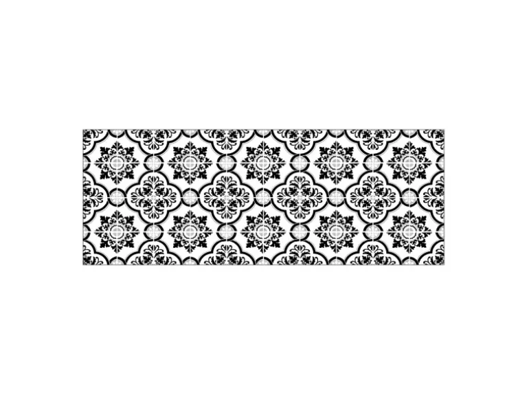 MySpotti Küchenrückwand Profix Cucina Elena Fliesen 160 x 60 cm Weiß-Schwarz