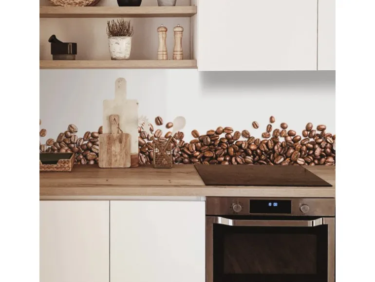 MySpotti Küchenrückwand Profix Cucina Mr. Beans 100 x 60 cm Braun-Weiß