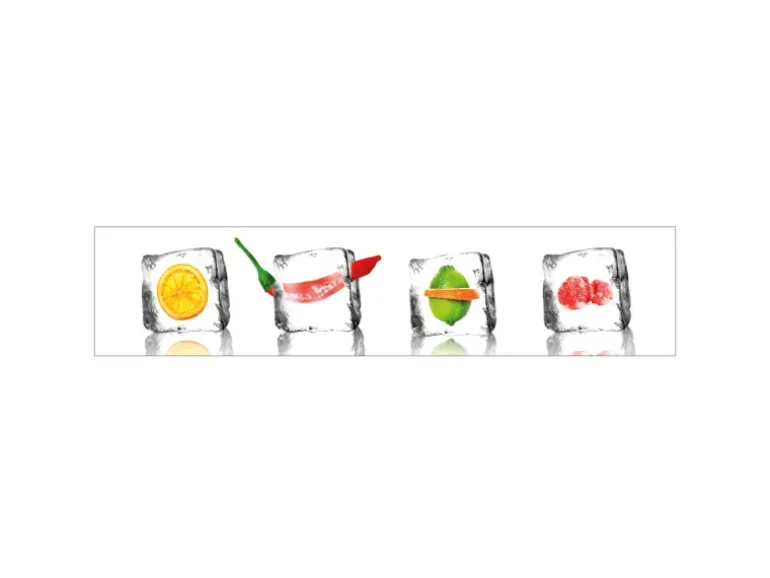 MySpotti Küchenrückwand Profix Cucina Eisfrüchte 270 x 60 cm Kristallklar