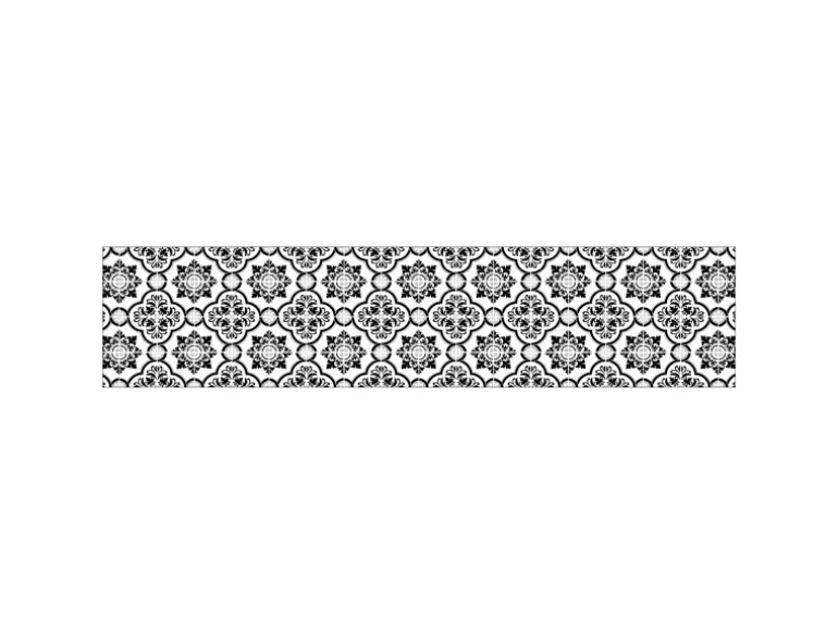 MySpotti Küchenrückwand Profix Cucina Elena Fliese 270 x 60 cm Schwarz-Weiß