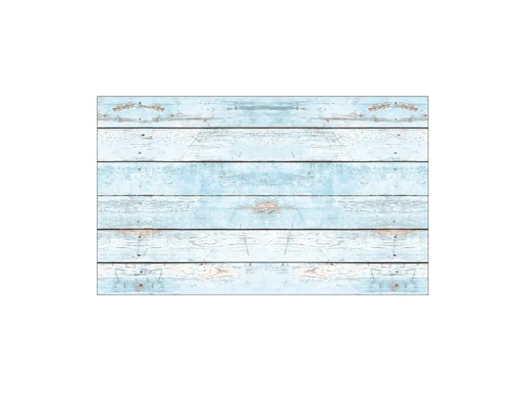MySpotti Küchenrückwand Profix Cucina Wood Light 100 x 60 cm Hellblau-Weiß