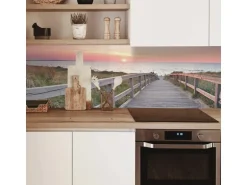 MySpotti Küchenrückwand Profix Cucina Ostseestrand 160 x 60 cm Pastel Pink