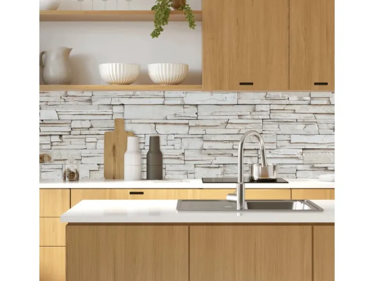 MySpotti Küchenrückwand Profix Cucina Rocky Wall 100 x 60 cm Steinweiß