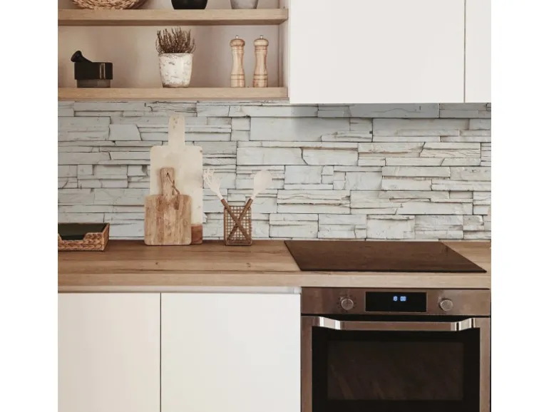 MySpotti Küchenrückwand Profix Cucina Rocky Wall 100 x 60 cm Steinweiß