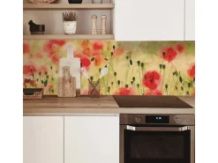 MySpotti Küchenrückwand Profix Cucina Mohnet 210 x 60 cm Mohnblüte