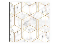 MySpotti Küchenrückwand Profix Cucina Nicole 160 x 60 cm Weiß-Gold