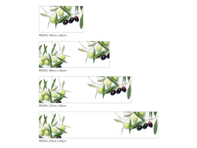 MySpotti Küchenrückwand Profix Cucina Olivenzweig 270 x 60 cm Olivengrün