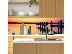 MySpotti Küchenrückwand Profix Cucina Seepanorama 210 x 60 cm Abendsonne