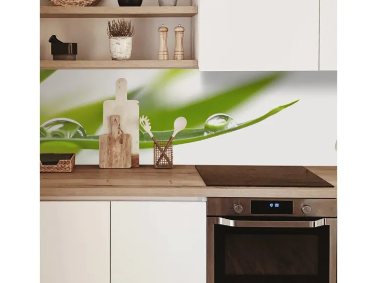 MySpotti Küchenrückwand Profix Cucina Dew Drop 160 x 60 cm Grasgrün