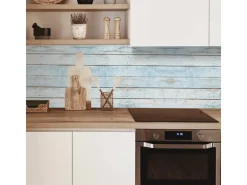 MySpotti Küchenrückwand Profix Cucina Wood Light 160 x 60 cm Hellblau