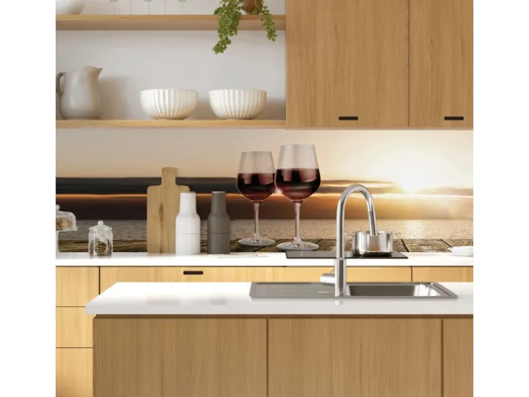MySpotti Küchenrückwand Profix Cucina Feierabend 100 x 60 cm Weinrot