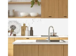 MySpotti Küchenrückwand Profix Cucina Dandelion 100 x 60 cm Weiß-Grau