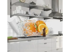 Myspotti Küchenrückwandfolie Aqua Orange Selbstklebend 280 cm x 60 cm