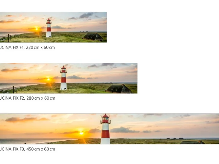 Myspotti Küchenrückwandfolie Leuchtturm Sylt Selbstklebend 280 cm x 60 cm