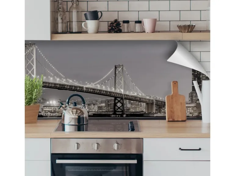 Myspotti Küchenrückwandfolie San Francisco Selbstklebend 220 cm x 60 cm