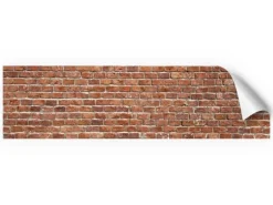 Myspotti Küchenrückwandfolie Brick Wall Selbstklebend 280 cm x 60 cm Ziegelrot