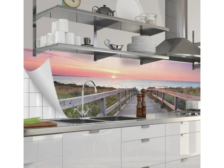 Myspotti Küchenrückwandfolie Ostseestrand Selbstklebend 280 cm x 60 cm